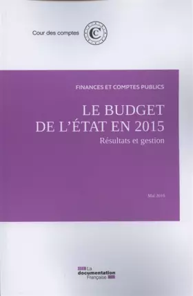 Couverture du produit · Le budget de l'Etat en 2015 - mai 2016