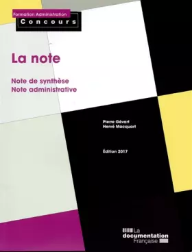 Couverture du produit · La note: Note de synthèse, note administrative