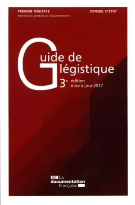 Couverture du produit · Guide de légistique