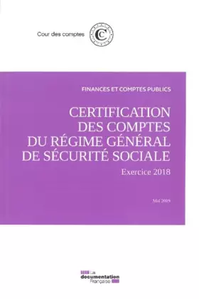 Couverture du produit · Certification des comptes du régime général de sécurite sociale