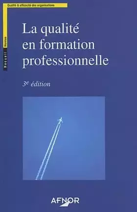 Couverture du produit · La qualité en formation professionnelle
