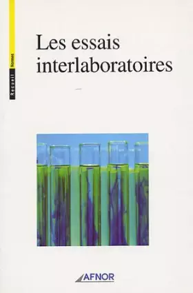 Couverture du produit · Les essais interlaboratoires