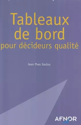 Couverture du produit · Tableux de bord pour décideurs qualité