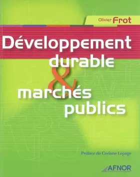 Couverture du produit · Développement durable et marchés publics