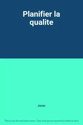 Couverture du produit · Planifier la qualite