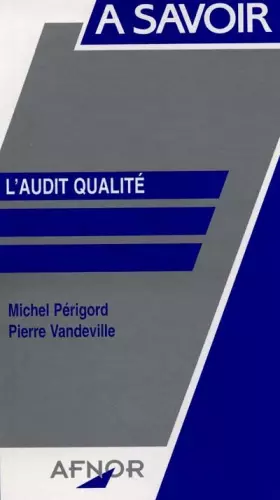Couverture du produit · L'audit qualité