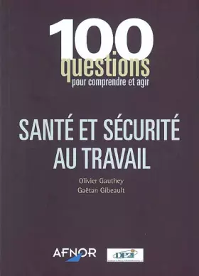 Couverture du produit · Santé et sécurité au travail