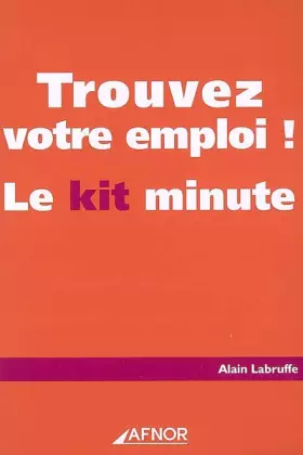 Couverture du produit · Trouvez votre emploi - le kit minute !