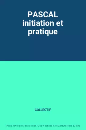 Couverture du produit · PASCAL initiation et pratique