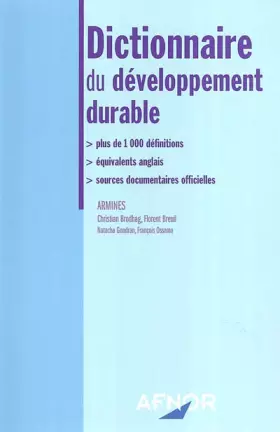 Couverture du produit · Dictionnaire du développement durable
