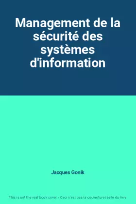 Couverture du produit · Management de la sécurité des systèmes d'information