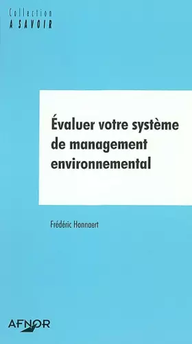 Couverture du produit · Evaluer votre système de management environnemental