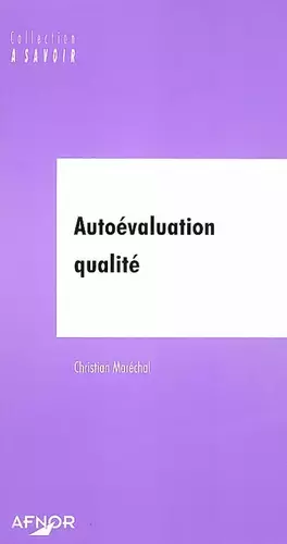 Couverture du produit · AUTOEVALUATION QUALITE