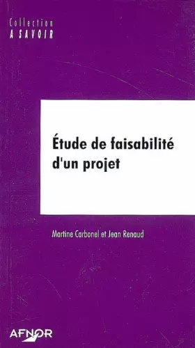 Couverture du produit · Etudes de faisabilité d'un projet
