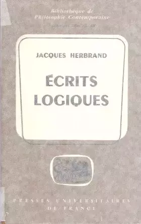 Couverture du produit · Ecrits logiques