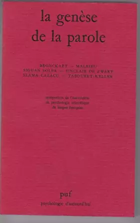 Couverture du produit · Genese de la parole (la) symp 75