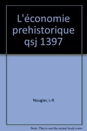 Couverture du produit · L'économie préhistorique