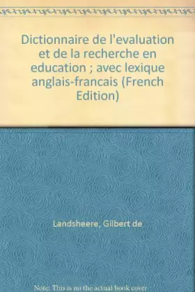Couverture du produit · Dict. Evalu.& Recherche en Education