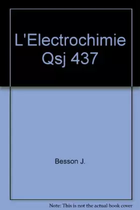 Couverture du produit · L'electrochimie qsj 437
