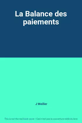Couverture du produit · La Balance des paiements