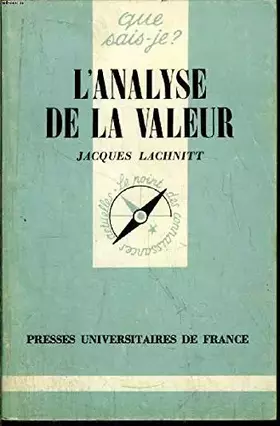Couverture du produit · L'analyse de la valeur