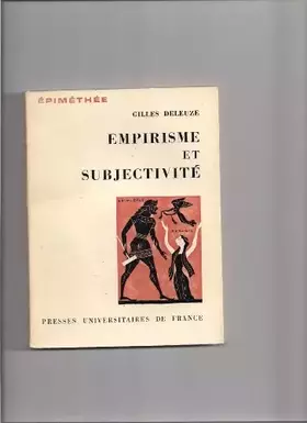 Couverture du produit · Empirisme et subjectivite