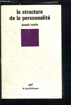Couverture du produit · La structure de la personnalité