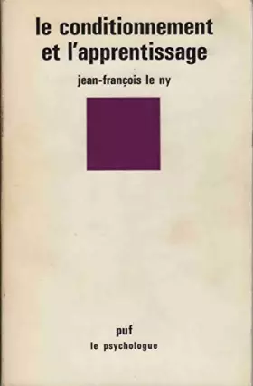 Couverture du produit · Le Conditionnement et l'Apprentissage