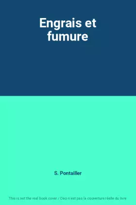 Couverture du produit · Engrais et fumure