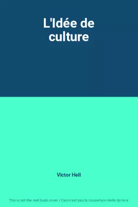 Couverture du produit · L'Idée de culture