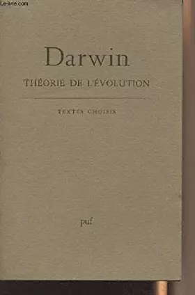 Couverture du produit · Théorie de l'évolution