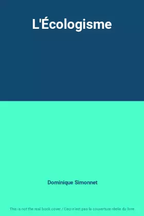 Couverture du produit · L'Écologisme