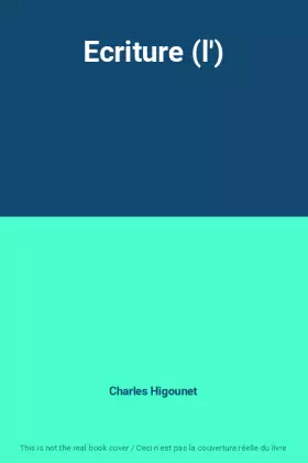 Couverture du produit · Ecriture (l')