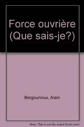 Couverture du produit · Force ouvrière
