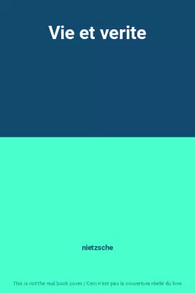 Couverture du produit · Vie et verite