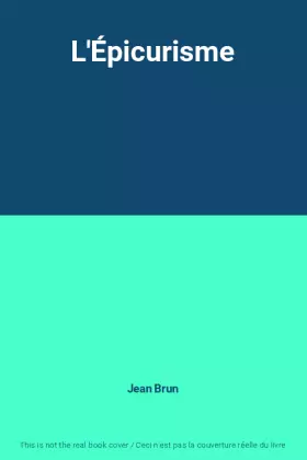 Couverture du produit · L'Épicurisme