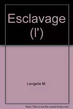 Couverture du produit · Esclavage (l')