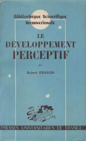 Couverture du produit · Le Développement perceptif