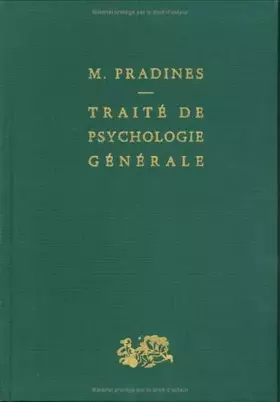 Couverture du produit · Traité de psychologie générale