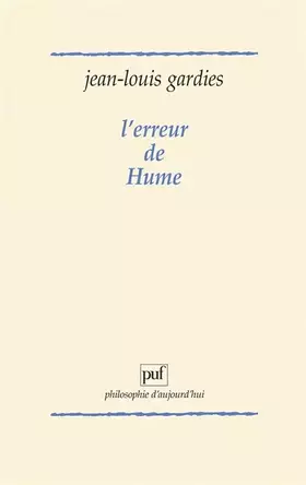 Couverture du produit · L'erreur de Hume