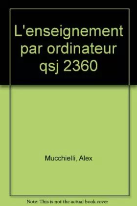 Couverture du produit · L'Enseignement par ordinateur