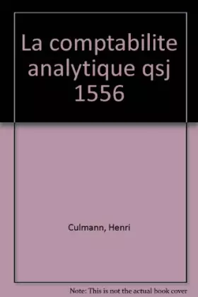 Couverture du produit · La Comptabilité analytique