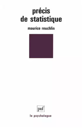 Couverture du produit · Précis de statistique : Présentation notionnelle, 7e édition