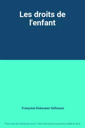 Couverture du produit · Les droits de l'enfant