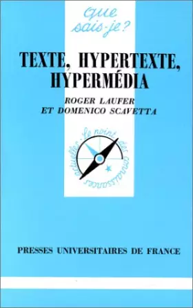 Couverture du produit · Texte, hypertexte, hypermedia