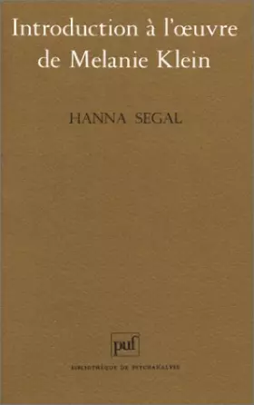 Couverture du produit · Introduction à l'oeuvre de Melanie Klein