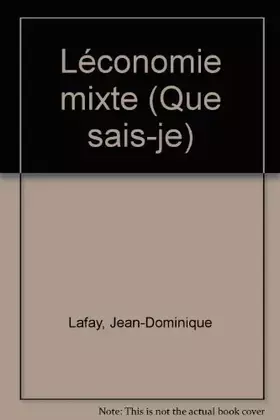Couverture du produit · L'économie mixte