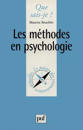 Couverture du produit · Les méthodes en psychologie