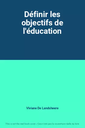 Couverture du produit · Définir les objectifs de l'éducation