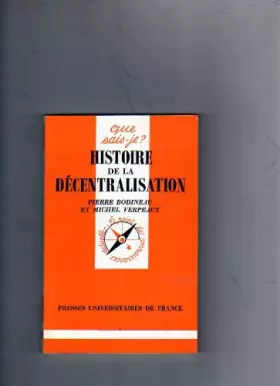 Couverture du produit · Histoire de la décentralisation